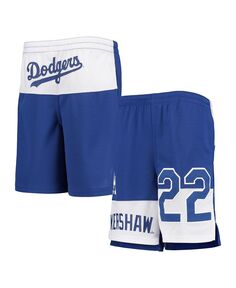 Шорты с именем и номером Big Boys Clayton Kershaw Royal Los Angeles Dodgers Pandemonium Outerstuff