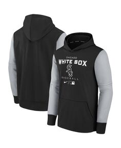 Черно-серый пуловер с капюшоном Big Boys Chicago White Sox Authentic Collection Performance Nike