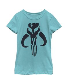 Детская футболка с логотипом «Звездные войны: Мандалорский мифозавр» и черепом для девочек Disney Lucasfilm