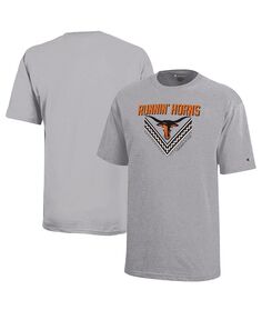 Серая футболка с принтом Big Boys Texas Longhorns Runnin&apos; Horns Champion