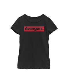 Детская футболка «Мстители для девочек: Финал» с надписью «Bold Avenger Title» Marvel
