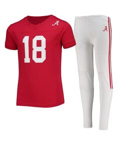 Футболка и брюки для сна Big Boys Crimson Alabama Crimson Tide Football Wes &amp; Willy