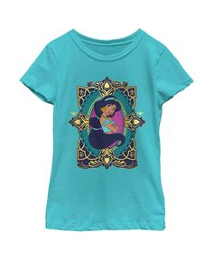Детская футболка с орнаментом «Аладдин Жасмин Золотой Лотос» для девочек Disney