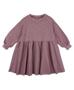 Платье-толстовка с принтом в горошек для девочек, от малышей до детей Pouf