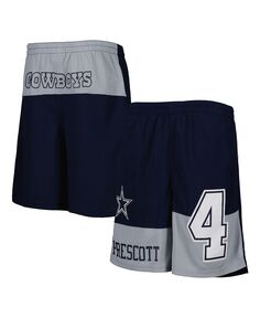 Темно-синие шорты Big Boys Dak Prescott Dallas Cowboys с именем и номером игрока Outerstuff