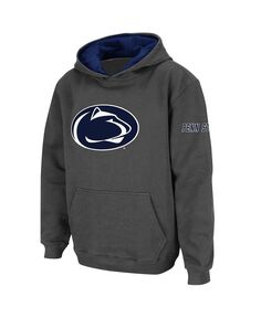 Темно-серый пуловер с капюшоном и большим логотипом Big Boys Penn State Nittany Lions Stadium Athletic