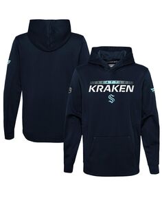 Пуловер с капюшоном для мальчиков и девочек с фирменным логотипом Deep Sea Seattle Kraken Authentic Pro Fanatics