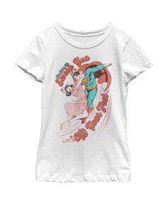 Детская футболка с надписью «Супермен» для девочек «Схвати тебя с ног» на День святого Валентина DC Comics
