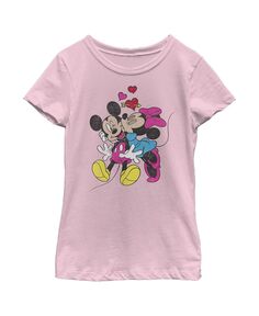 Детская футболка «Микки и друзья» с изображением Минни Маус и Дня святого Валентина для девочек Disney