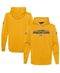 Золотая толстовка с капюшоном для мальчиков и девочек Nashville Predators Authentic Pro Fanatics