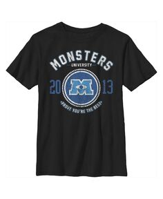 Детская футболка с лучшим логотипом колледжа Monsters Inc для мальчиков Disney Pixar