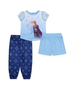 Шорты, футболка и пижама для девочек Frozen Little Girls, комплект из 3 предметов Frozen