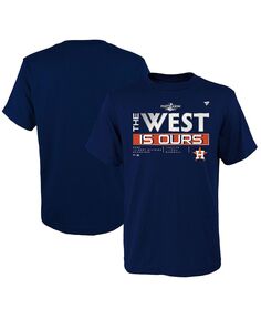 Темно-синяя футболка Big Boys Houston Astros 2022 AL West Division Champions в раздевалке Fanatics