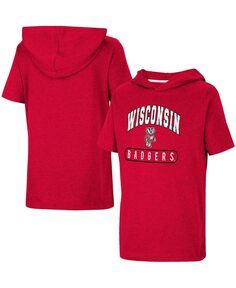 Футболка с капюшоном Big Boys Heather Red Wisconsin Badgers Varsity Colosseum