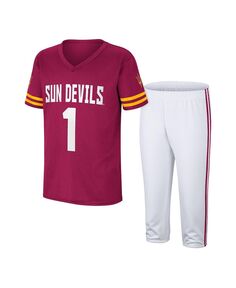 Комплект из темно-бордового и белого футбольного джерси и брюк Big Boys Sun Devils штата Аризона Colosseum