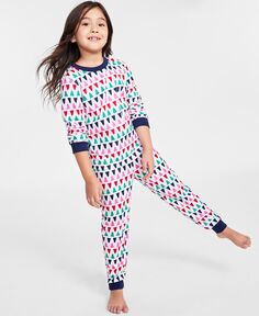 Разноцветный пижамный комплект «Дерево» для малышей, маленьких и больших детей, созданный для Macy&apos;s Family Pajamas