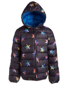 Стеганая складная куртка с капюшоном Big Girls Star, созданная для Macy&apos;s Epic Threads