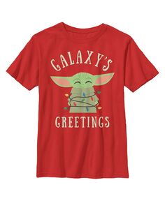 Детская футболка «Звездные войны, Мандалорское Рождество, детское поздравление» для мальчика Disney Lucasfilm