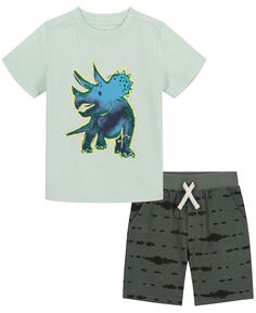 Трикотажная футболка Big Boys Rhino и шорты френч терри с принтом, комплект из 2 предметов Kids Headquarters