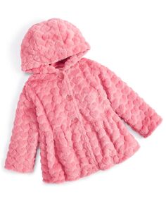 Пальто из искусственного меха с сердечками для малышей, созданное для Macy&apos;s First Impressions