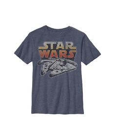 Винтажная детская футболка для мальчиков «Звездные войны» «Сокол тысячелетия» Disney Lucasfilm