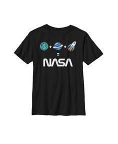 Детская футболка Equation с логотипом Emoji Space для мальчиков NASA