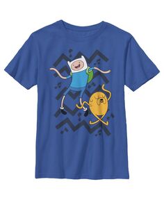 Детская футболка «Финн и Джейк танцуют» для мальчиков «Время приключений» Cartoon Network