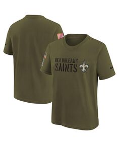 Оливковая футболка Big Boys New Orleans Saints 2022 Salute To Service Legend Nike