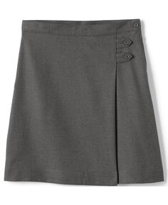 Школьная форма для девочек, однотонная юбка-трапеция ниже колена Lands&apos; End