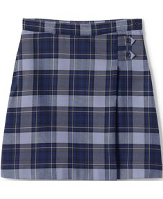 Детская школьная форма, тонкая клетчатая юбка трапециевидной формы для девочек ниже колена Lands&apos; End