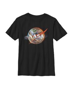 Детская футболка с логотипом Planetary Swirl Star для мальчиков NASA