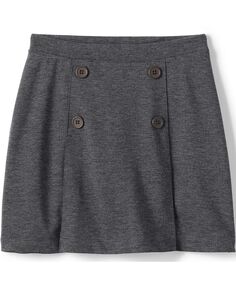 Школьная форма для девочек, юбка с пуговицами понте спереди выше колена Lands&apos; End