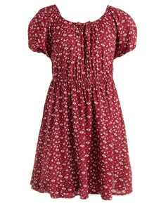 Миниатюрное крестьянское платье с цветочным принтом для больших девочек, созданное для Macy&apos;s Epic Threads