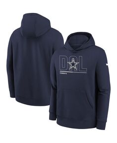 Темно-синий пуловер с капюшоном Big Boys Dallas Cowboys City Code Nike