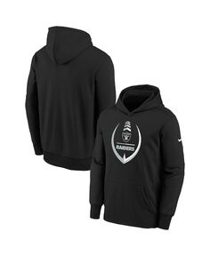 Черный пуловер с капюшоном Big Boys Las Vegas Raiders Icon Performance Nike