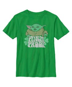 Детская футболка с защитой от пощипывания «Звёздные войны: Мандалорец Грогу» для мальчиков «День Святого Патрика» Disney Lucasfilm