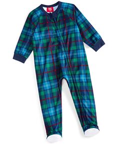 Цельная пижама в клетку для малышей, созданная для Macy&apos;s Family Pajamas
