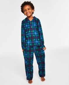 Пижамный комплект в клетку с вырезом для малышей, маленьких и больших детей, созданный для Macy&apos;s Family Pajamas