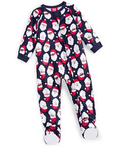 Цельная пижама на ножках для младенца Санта-Клауса, созданная для Macy&apos;s Family Pajamas