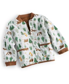 Двусторонняя куртка Woodland из искусственной шерпы для мальчиков для малышей, созданная для Macy&apos;s First Impressions