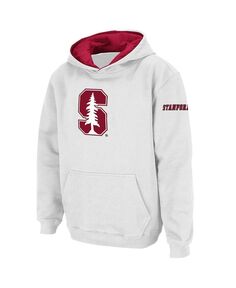 Белый пуловер с большим логотипом Big Boys Stanford Cardinal, худи с капюшоном Colosseum
