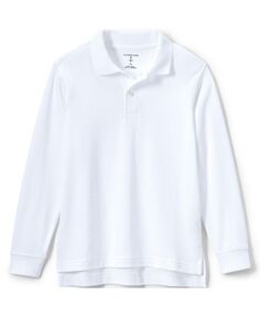 Школьная форма, детская рубашка-поло с длинными рукавами Lands&apos; End