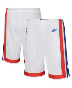 Белые классические шорты Swingman Big Boys Brooklyn Nets из твердой древесины Nike