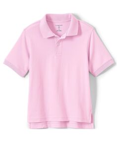 Школьная форма, детская рубашка-поло с короткими рукавами и интерлоком Lands&apos; End