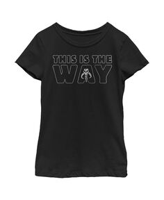 Детская футболка с черепом «Звездные войны: мандалорец This Is the Way» для девочек Disney Lucasfilm