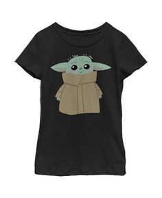 Детская футболка «Звёздные войны: мандалорец краснеет» с анимацией Грогу для девочек Disney Lucasfilm