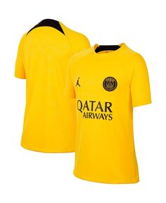 Желтая предматчевая футболка Big Boys Paris Saint-Germain Jordan