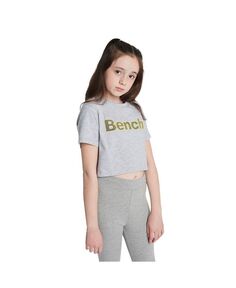 Укороченная футболка Child Girls Kay цвета: Серый меланжевый Bench