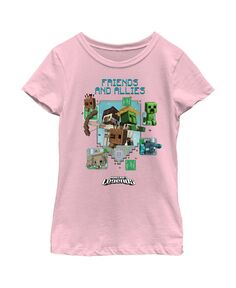 Детская футболка Minecraft Legends Friends and Allies для девочек Microsoft