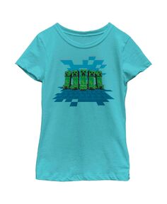 Детская футболка Minecraft Creeper Mob для девочек Microsoft